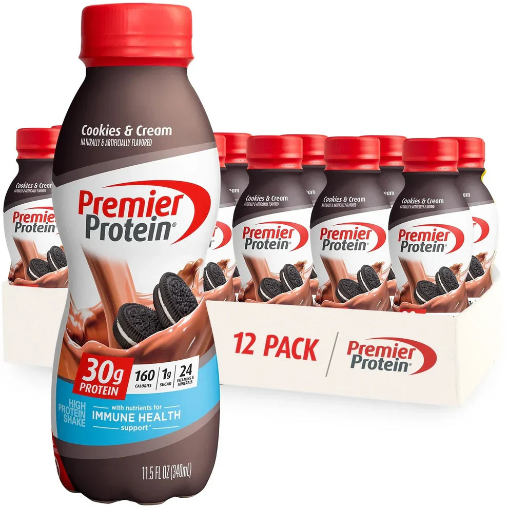 Premier Protein Shake: 30g Protein, Only 1g Sugar (12 Pack)