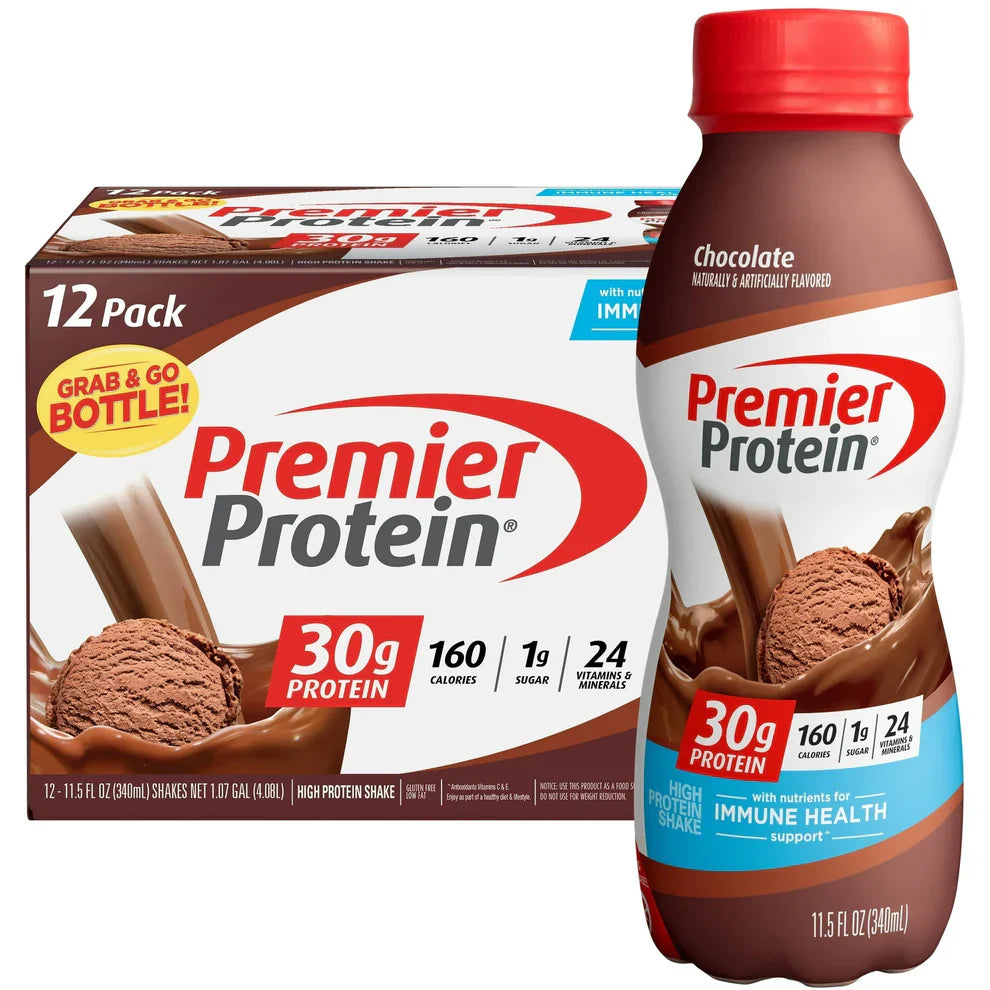 Premier Protein Shake: 30g Protein, Only 1g Sugar (12 Pack)